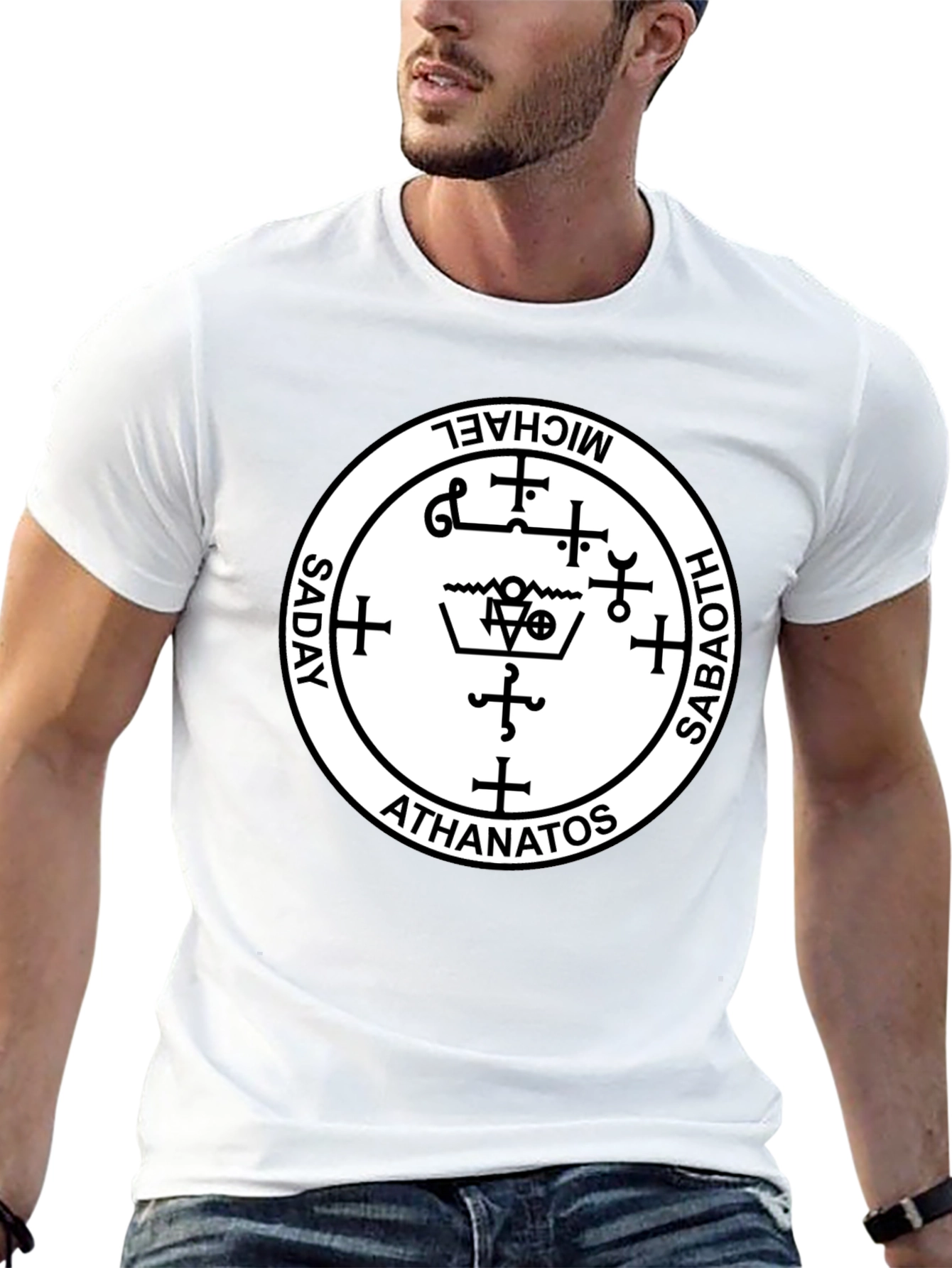 Occult Sigil T-Shirt - Michael Saboath Athanatos Saday