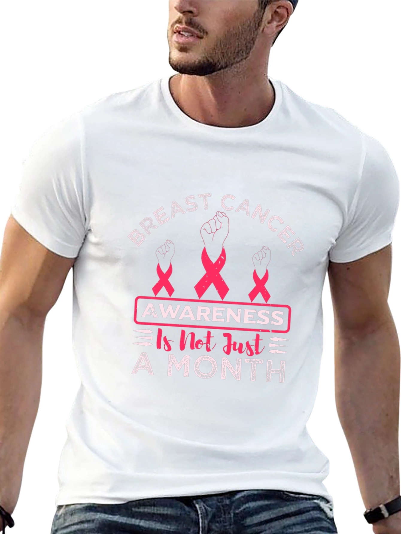Breast Cancer Awareness T-Shirt - Not Just A Month