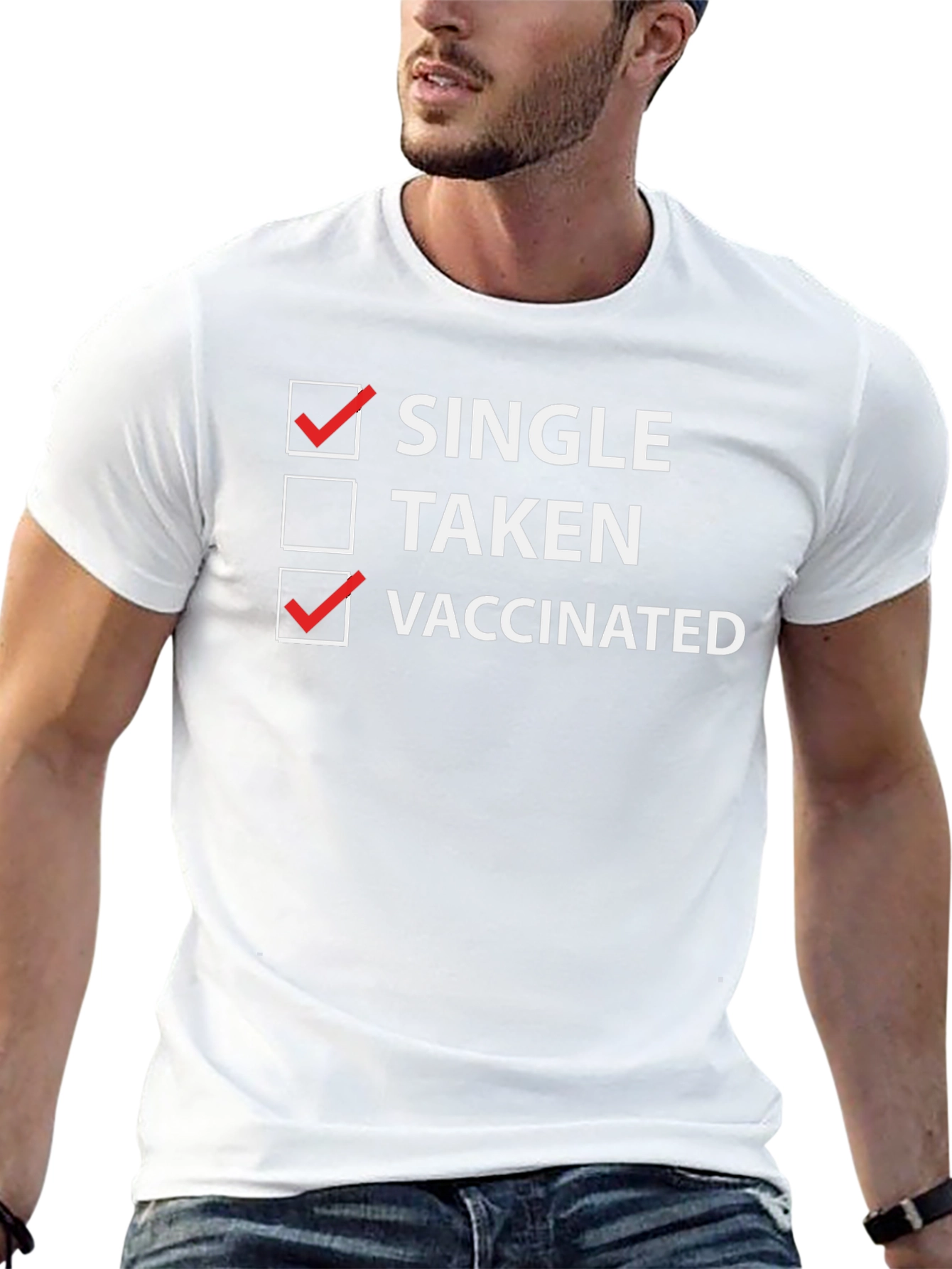 Single & Vaccinated T-Shirt - Funny Dating Tee
