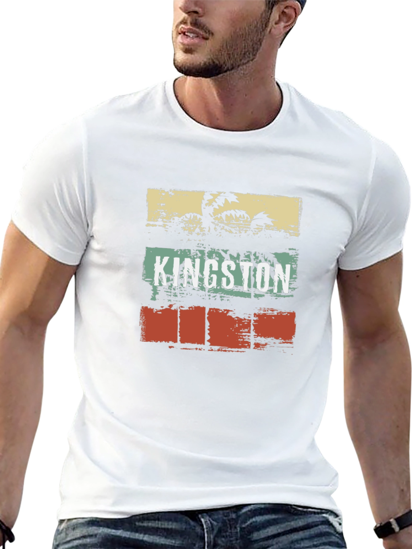 Kingston Retro Palm Tree T-Shirt