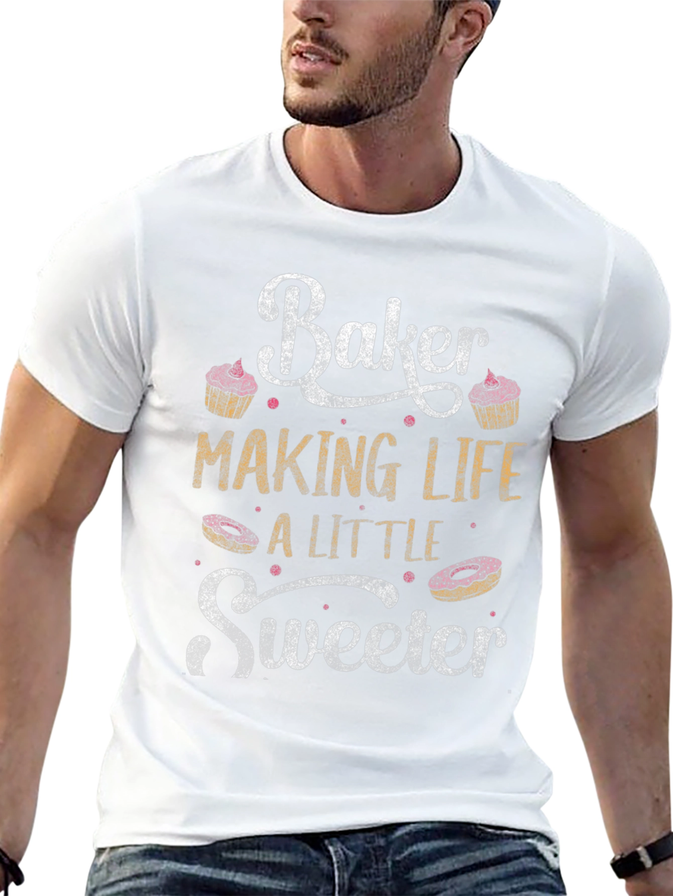 Baker Making Life Sweeter Graphic T-Shirt