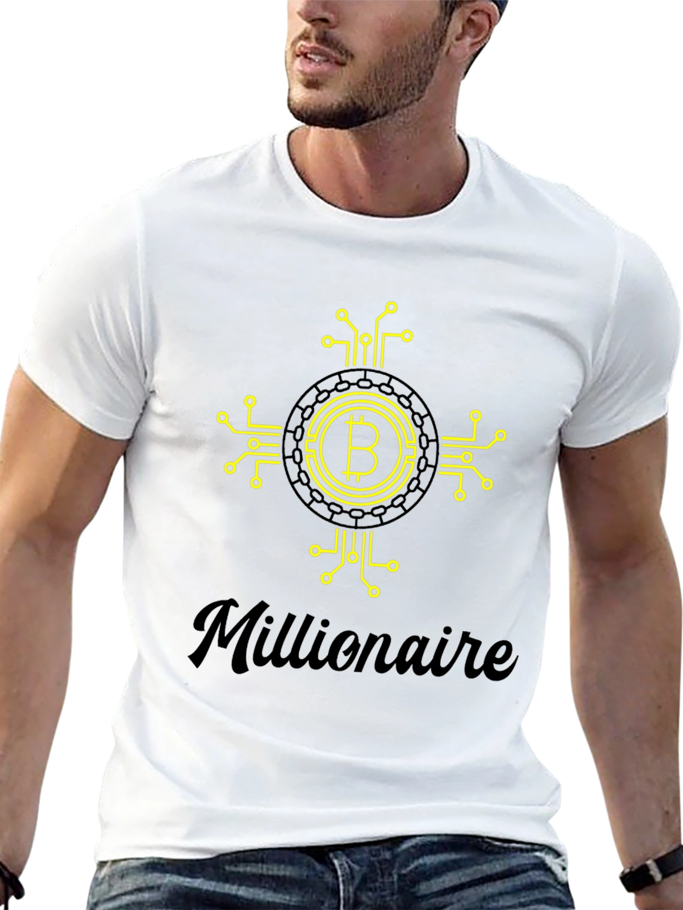 Bitcoin Millionaire Black Graphic Tee