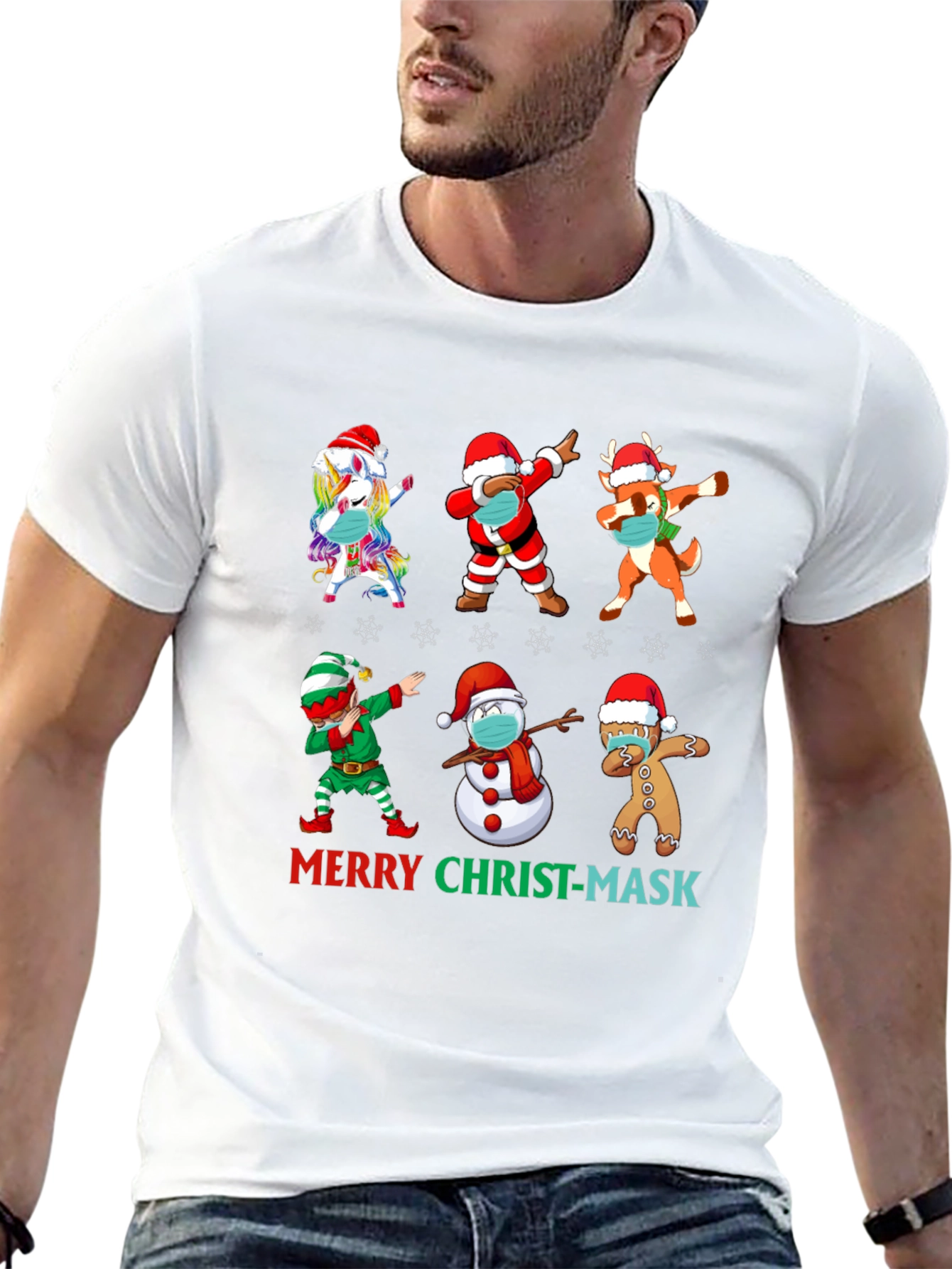 Merry Christ-Mask T-Shirt Holiday Tee