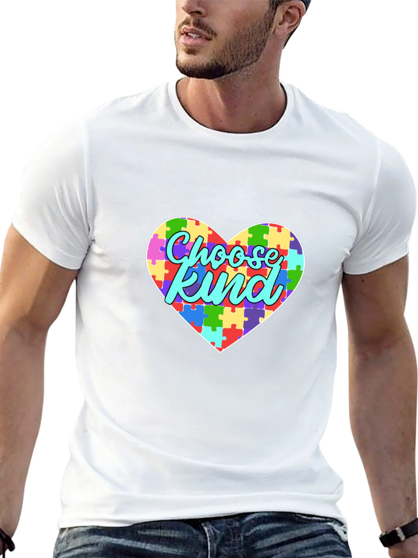 Choose Kind Autism Awareness Puzzle Heart T-Shirt