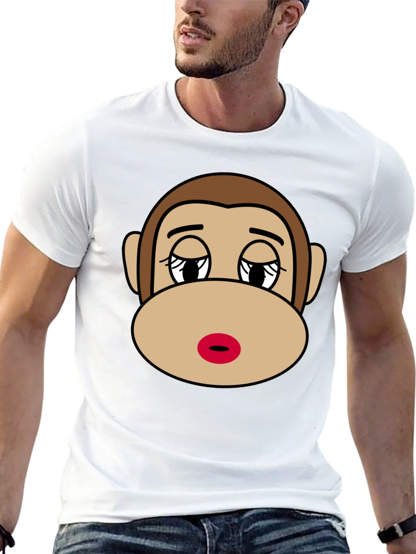 Funny Sock Monkey Graphic T-Shirt - Unisex Black Tee