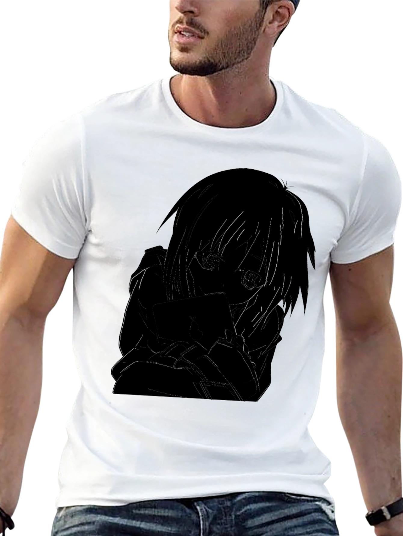 Black Silhouette Graphic T-Shirt