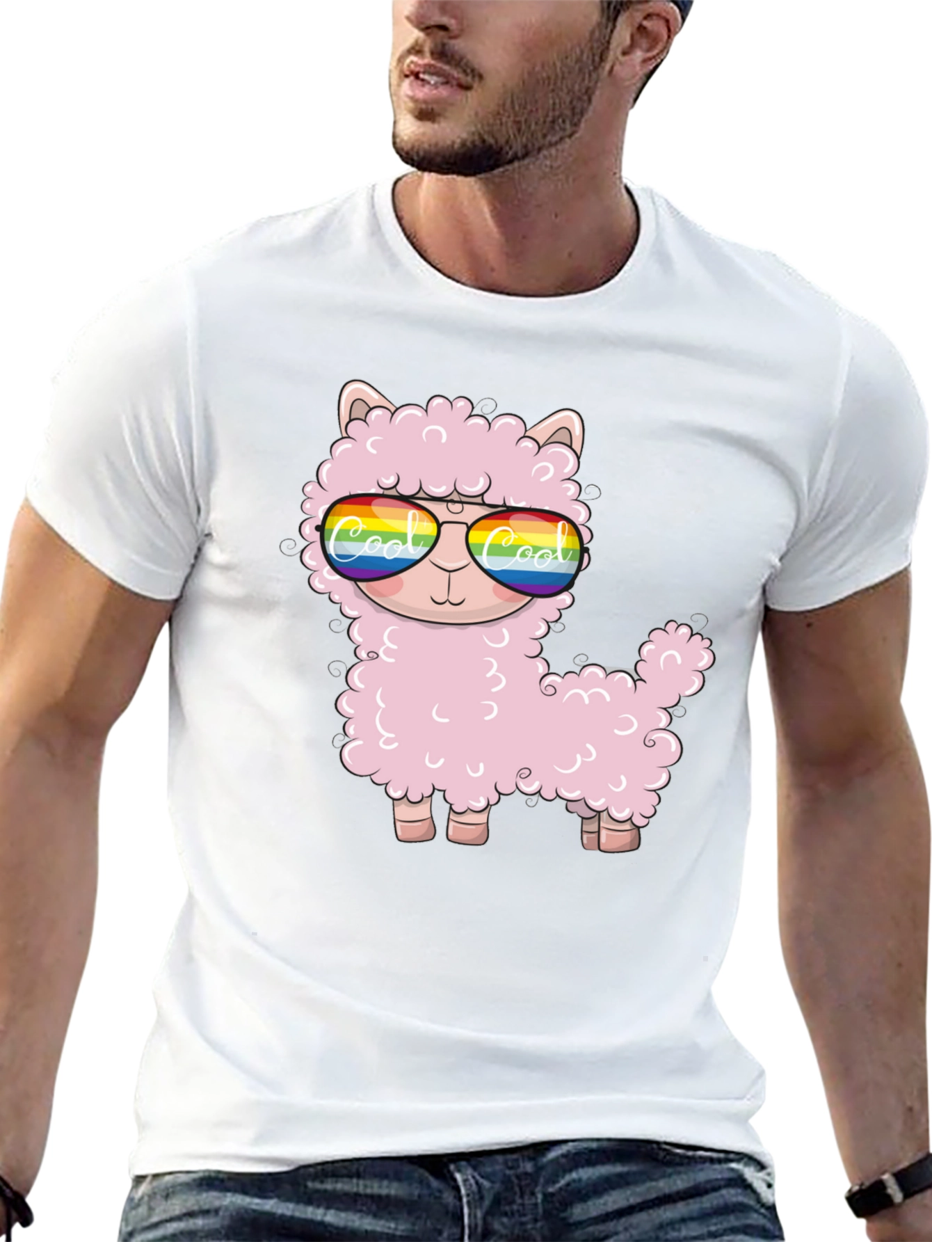 Cool Llama Black T-Shirt