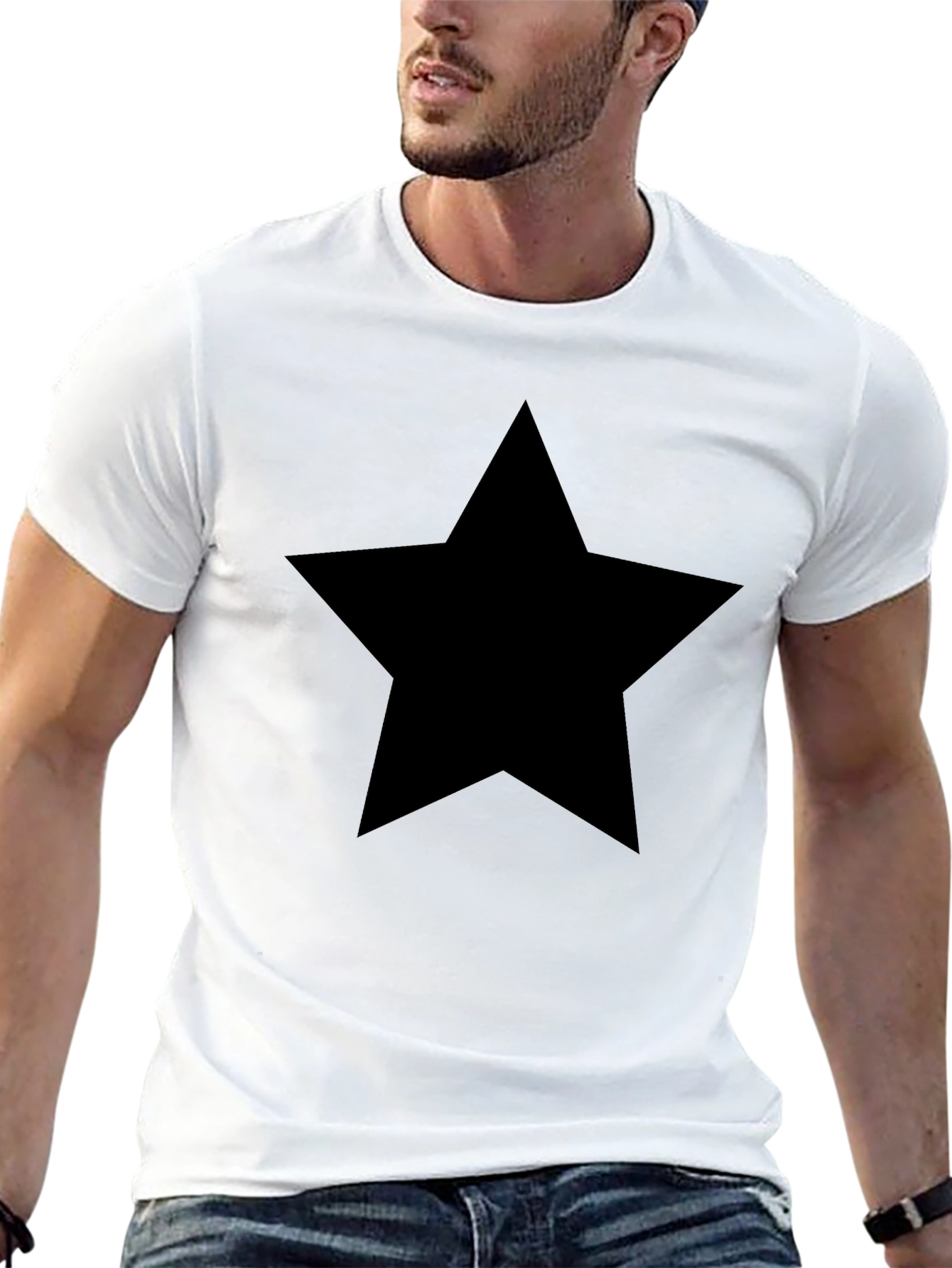 Black Star Graphic Tee - Casual Style