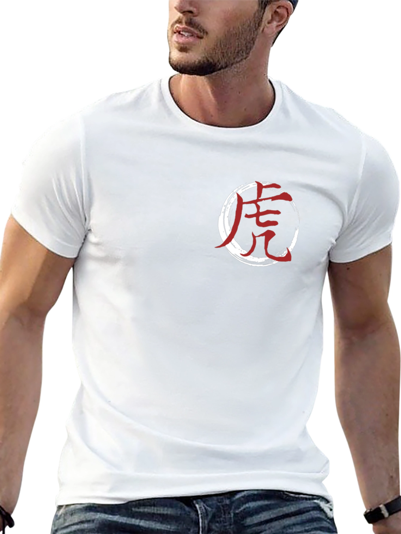 Black Tee with Japanese Symbol