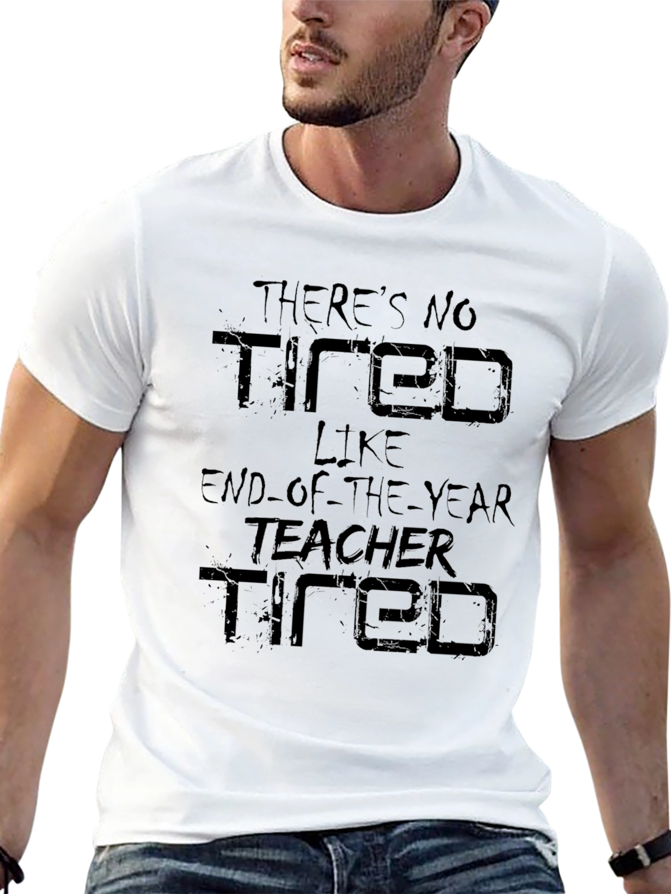 End-of-Year Teacher Tired Graphic T-Shirt