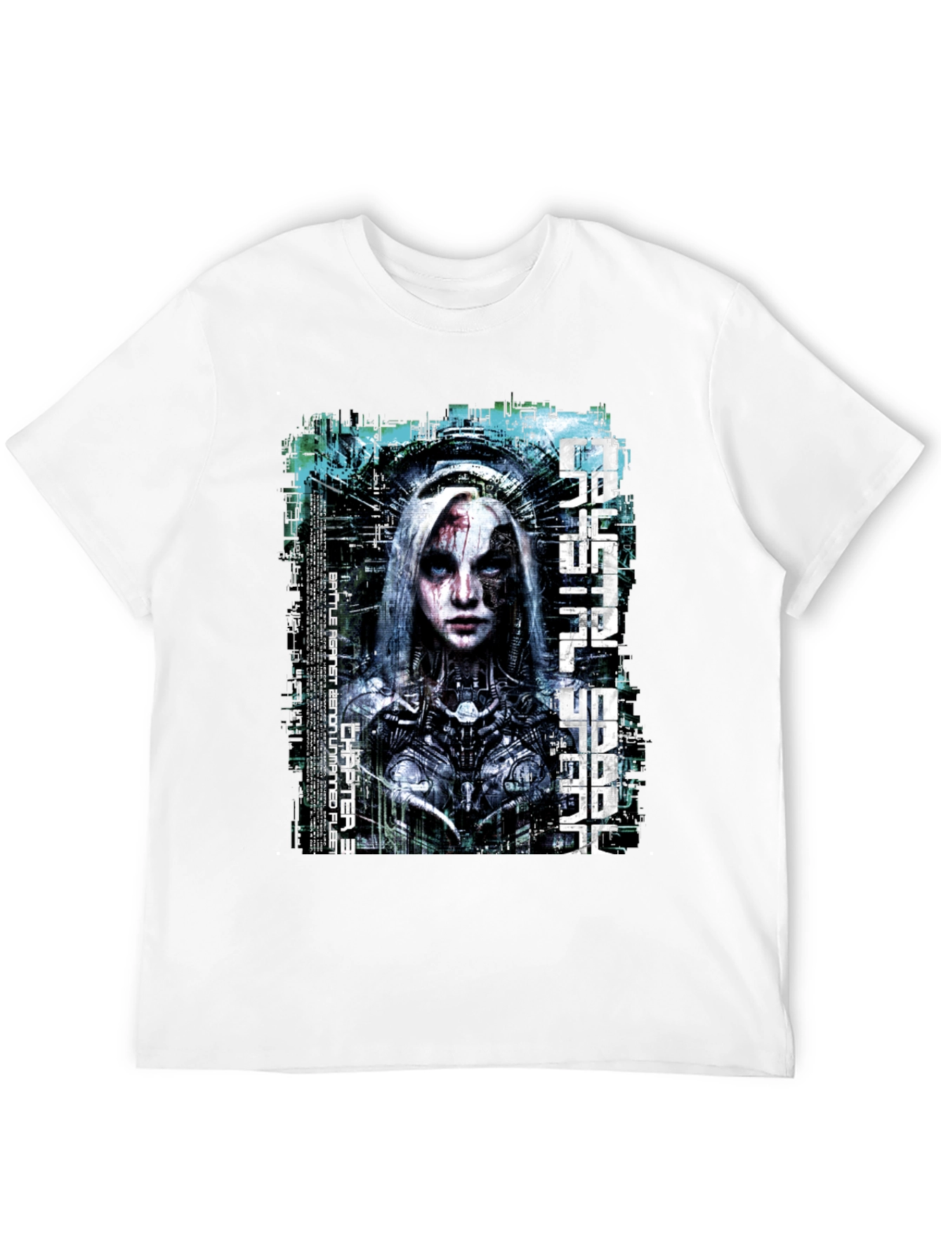 Futuristic Cyberpunk Graphic T-Shirt