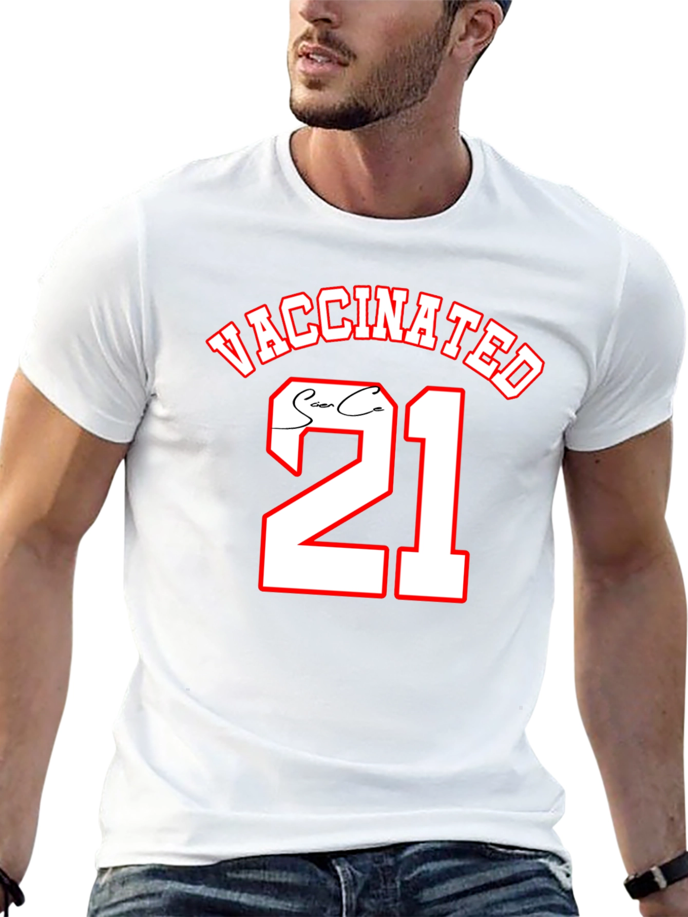 Vaccinated 21 Black T-Shirt