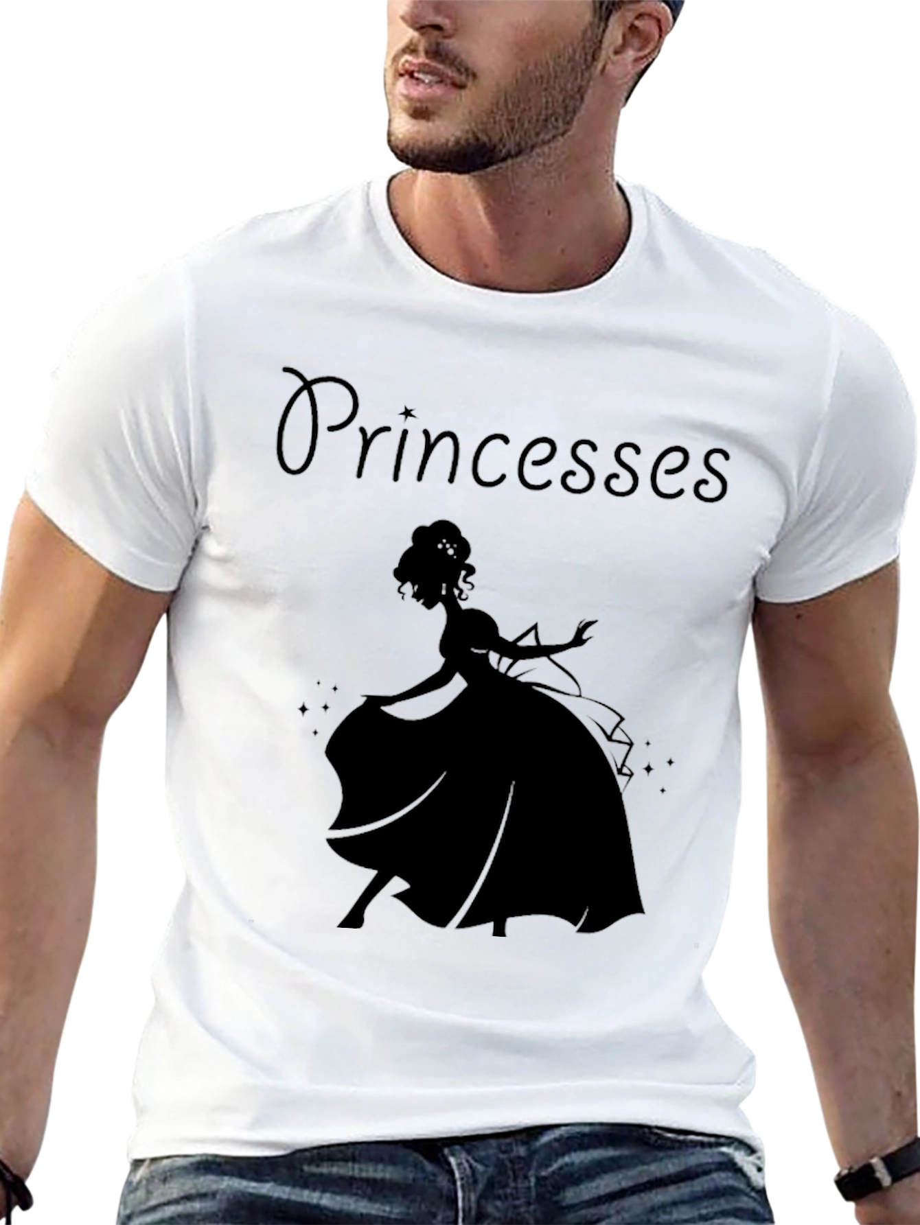Princesses Silhouette Black T-Shirt