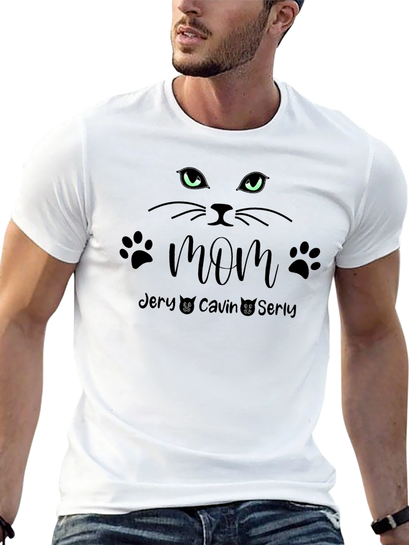 Cat Mom Personalized T-Shirt
