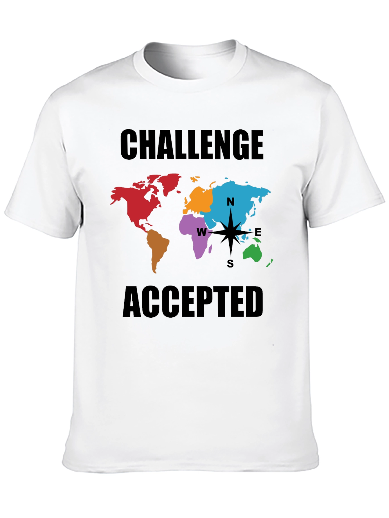 Challenge Accepted World Map Graphic Tee
