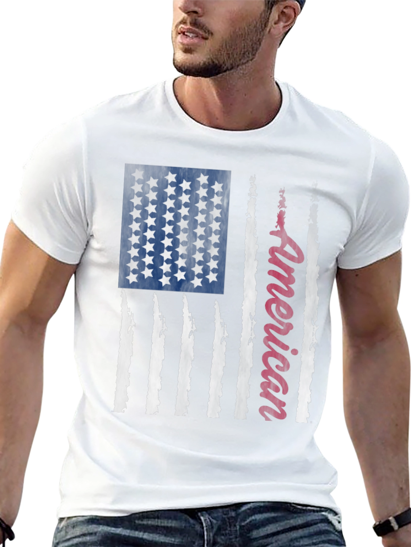 American Flag Graphic Tee - Patriotic Style