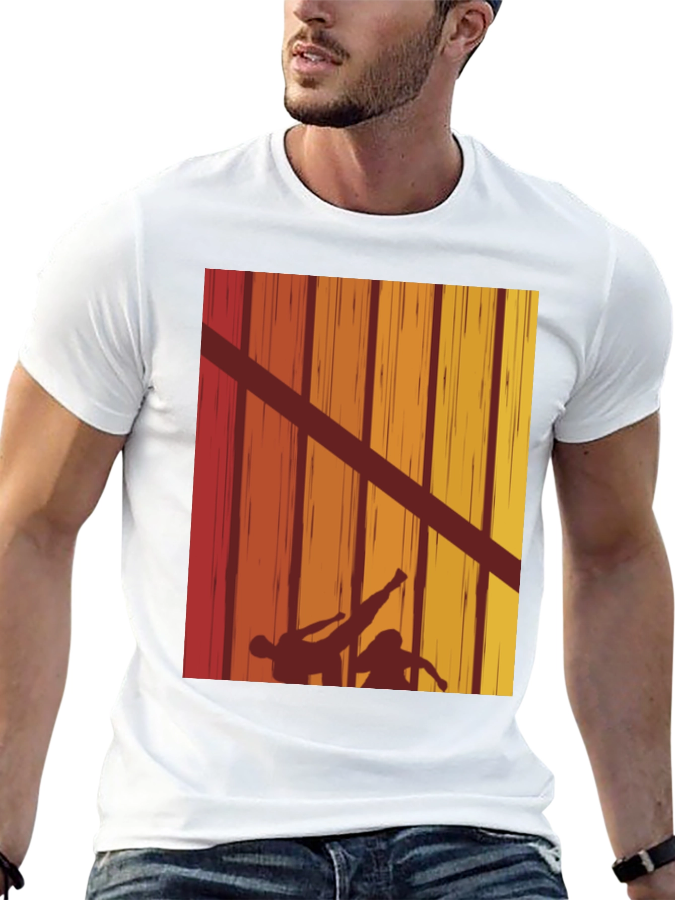 Retro Karate Silhouette T-Shirt