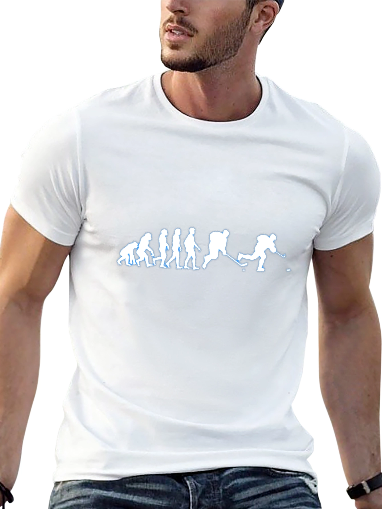 Hockey Evolution Graphic T-Shirt - Black