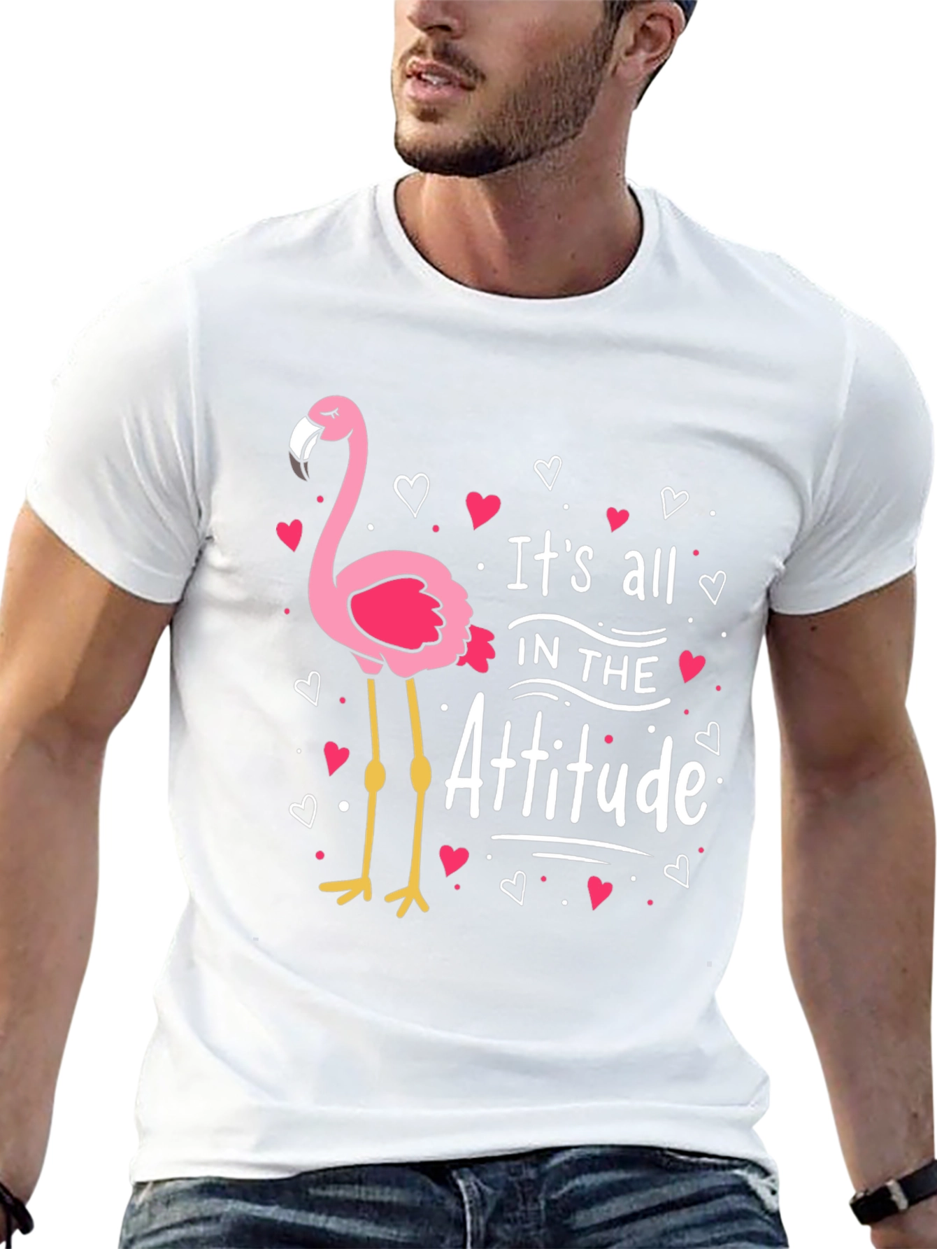 Flamingo Attitude Graphic T-Shirt