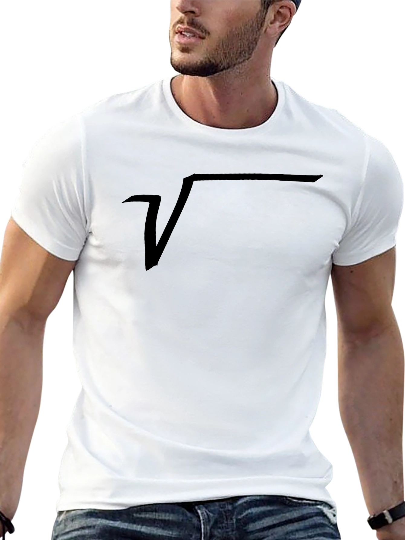 Math Root Symbol Black T-Shirt
