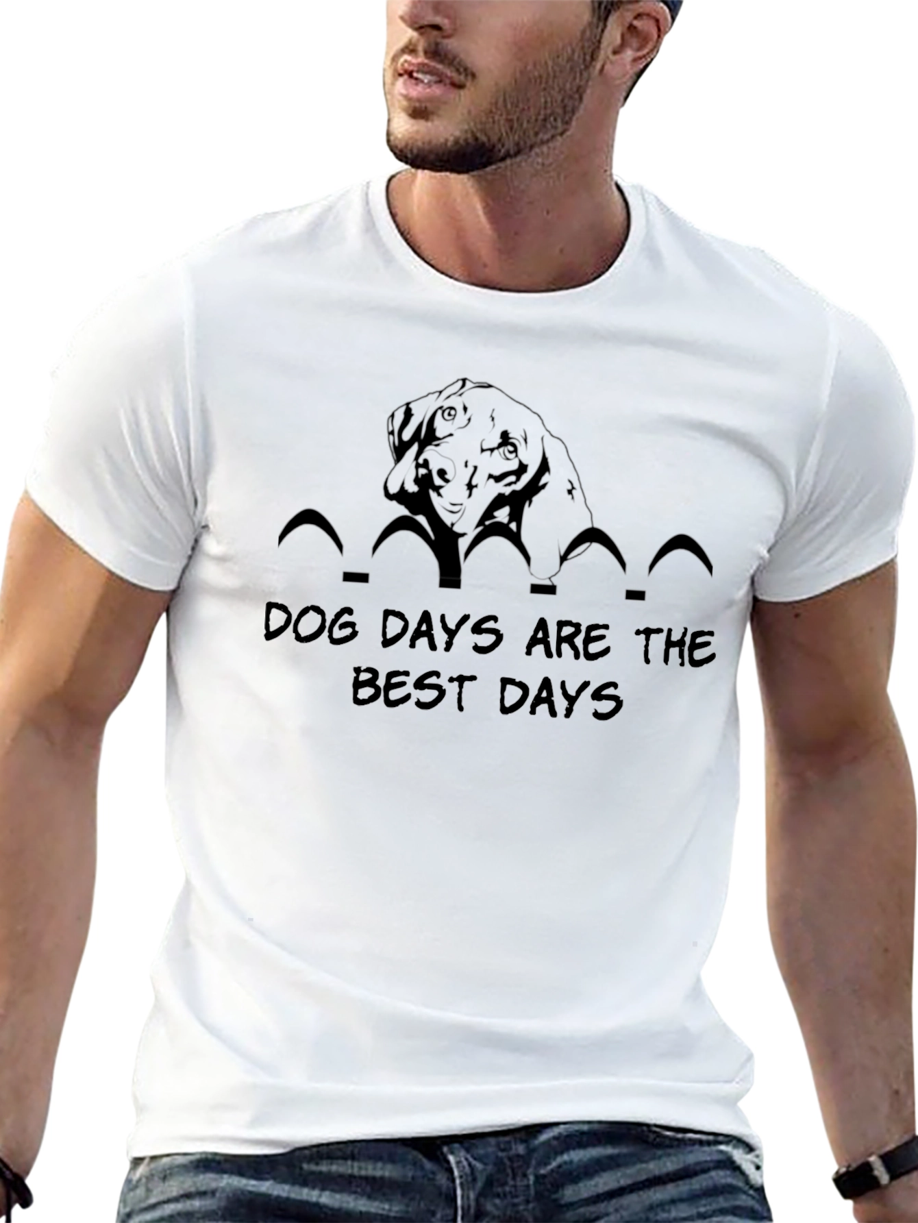 Dog Days T-Shirt - Black Tee with Graphic Print