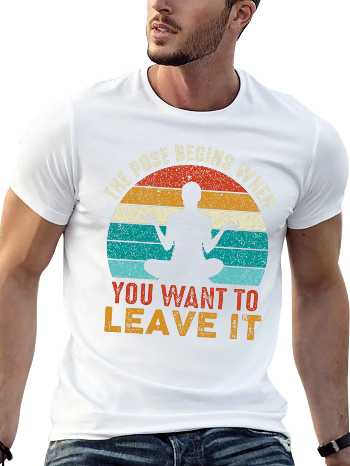Yoga Pose Begins Tee - Zen Meditation T-Shirt