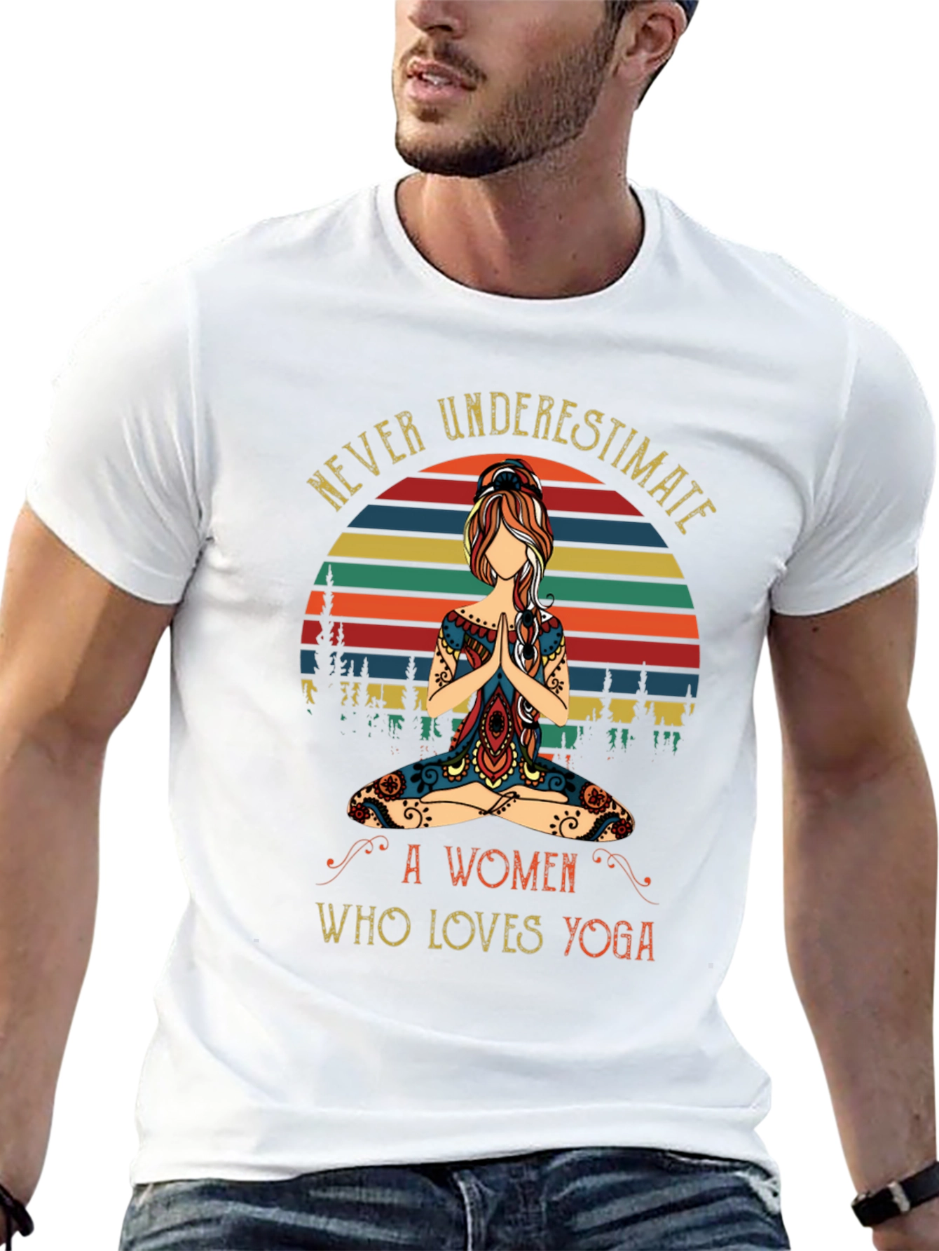 Yoga Lover Graphic Tee - Never Underestimate A Woman