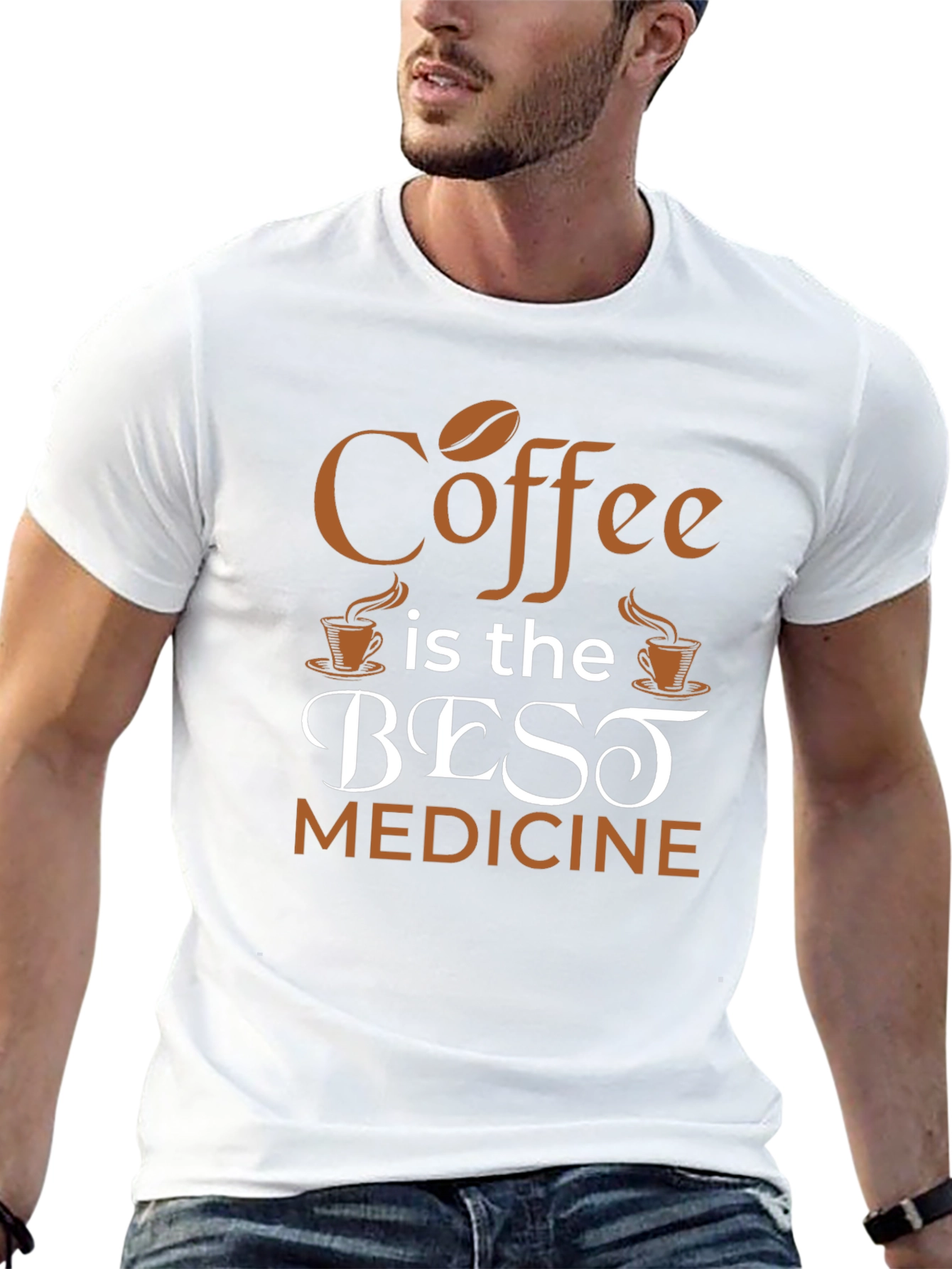 Coffee Is The Best Medicine T-Shirt - Black