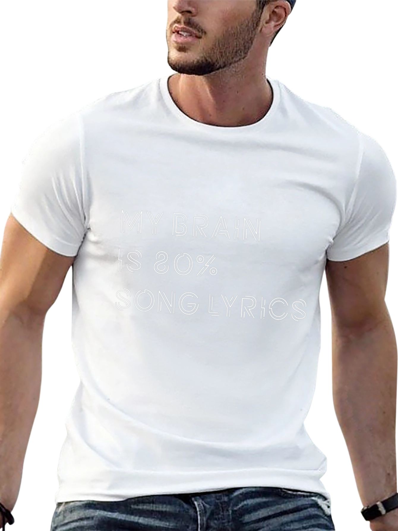 Song Lyrics Mind Black T-Shirt