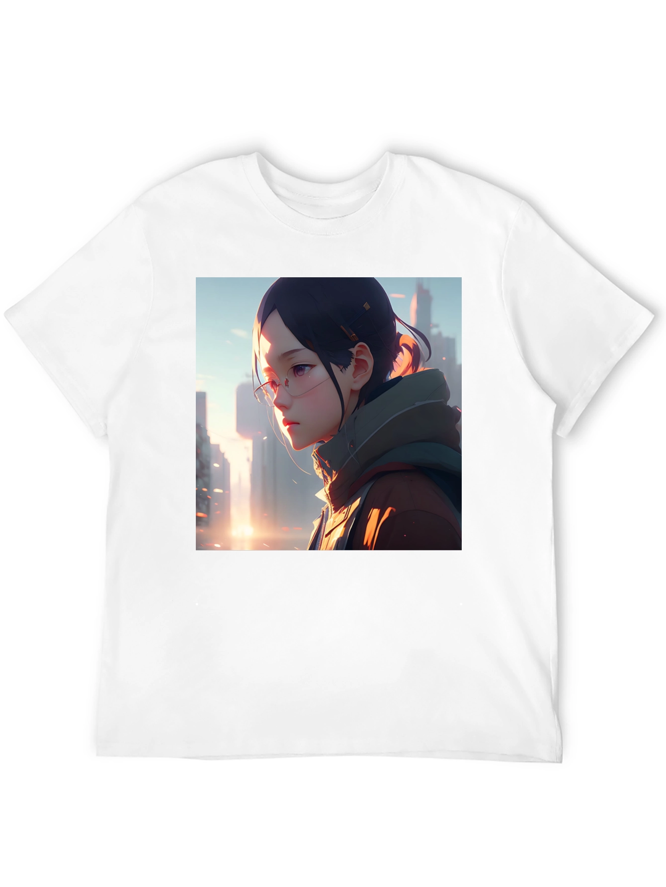Anime Girl Black T-Shirt