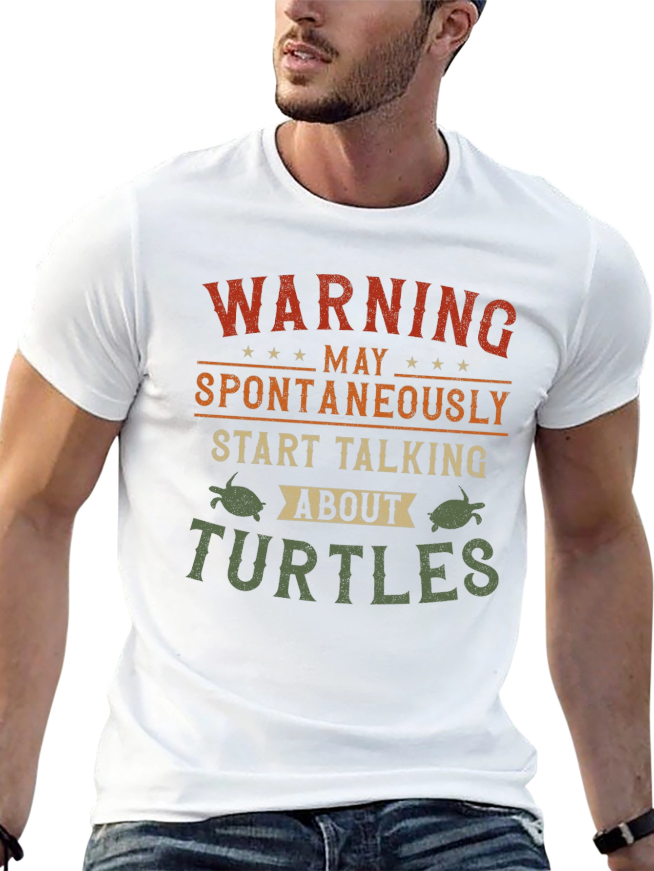 Warning May Spontaneously Talk About Turtles T-Shirt