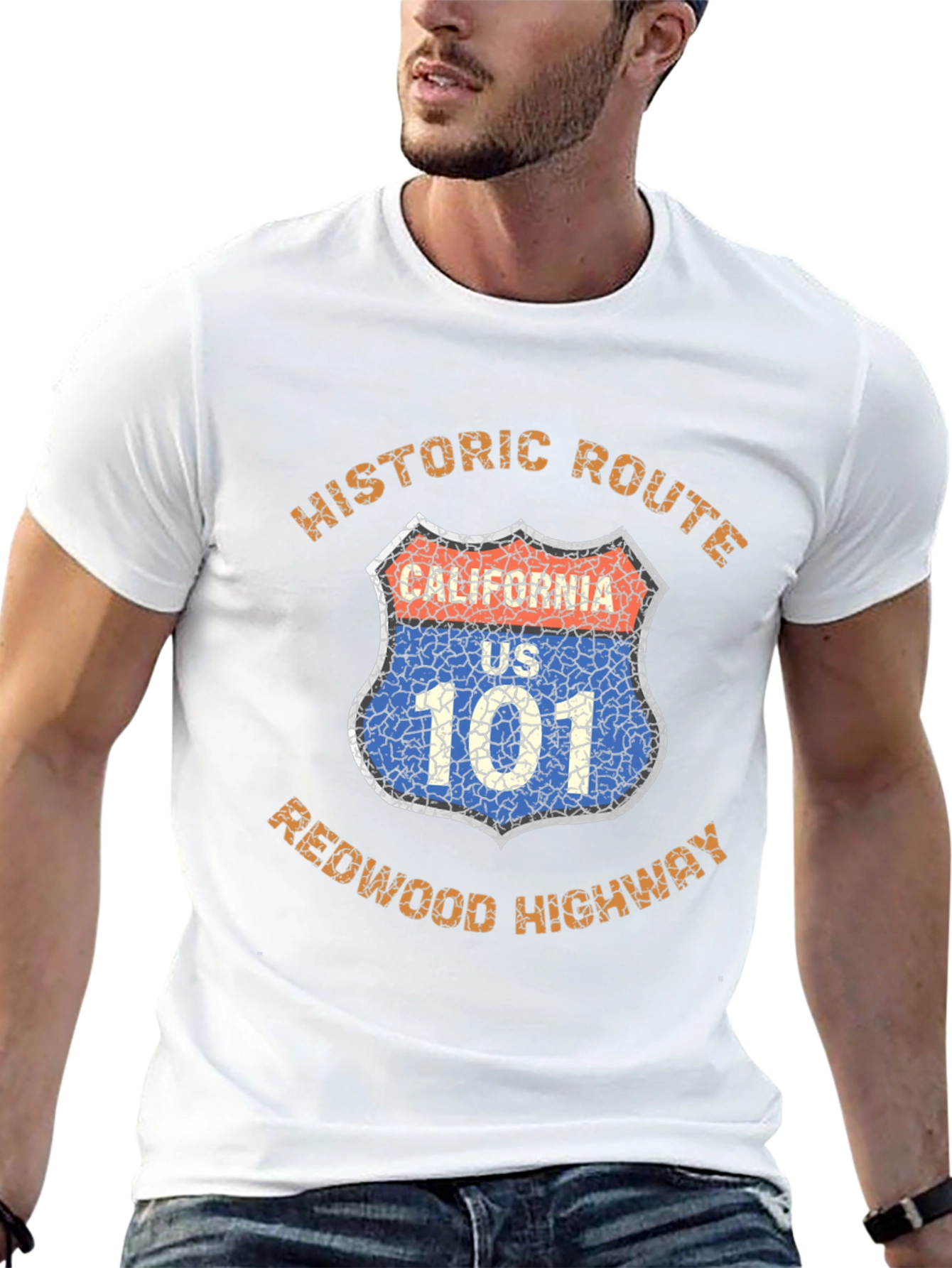 Historic Route 101 Redwood Highway Graphic T-Shirt