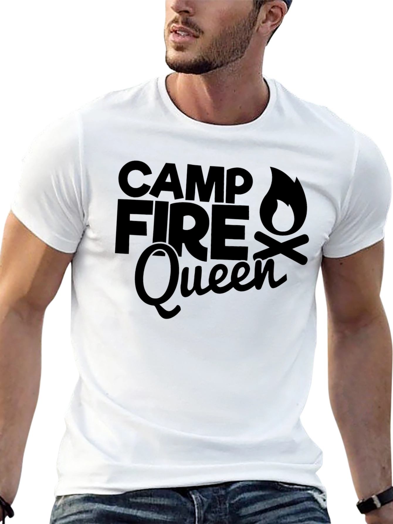 Campfire Queen Graphic Tee - Black
