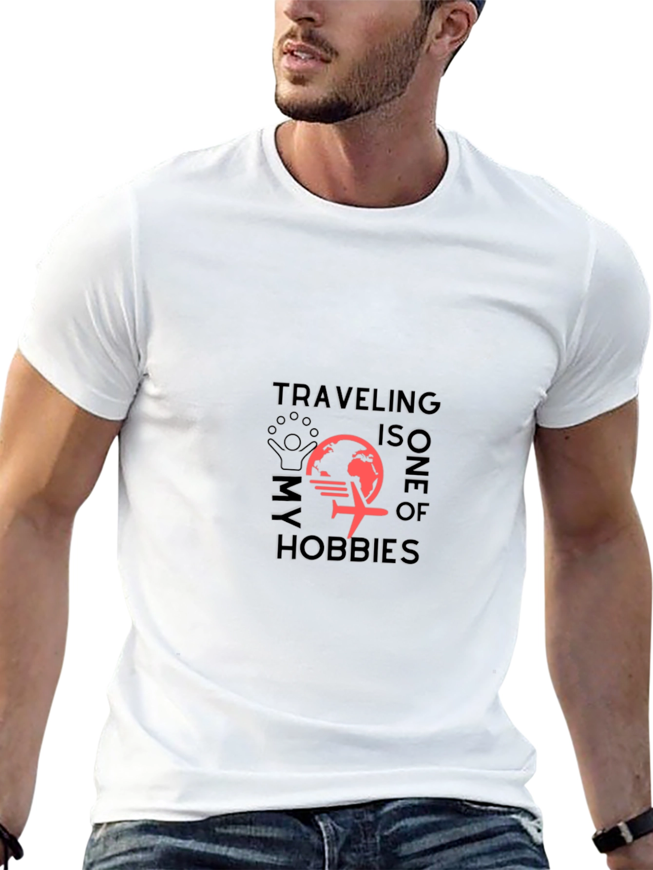 Travel Hobby T-Shirt - Black Graphic Tee
