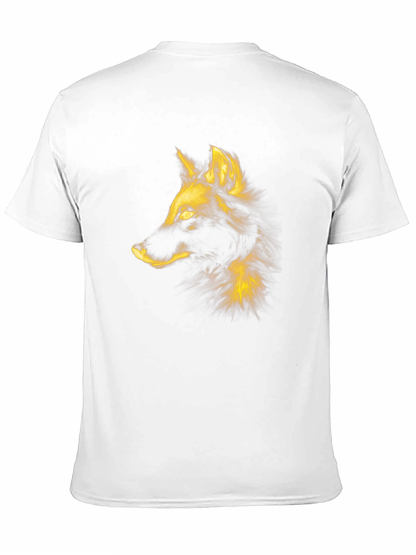Fiery Wolf Graphic Tee - Mens Black T-Shirt