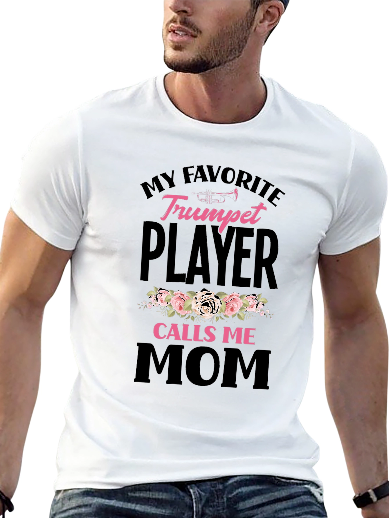 Trumpet Player Mom Graphic Tee