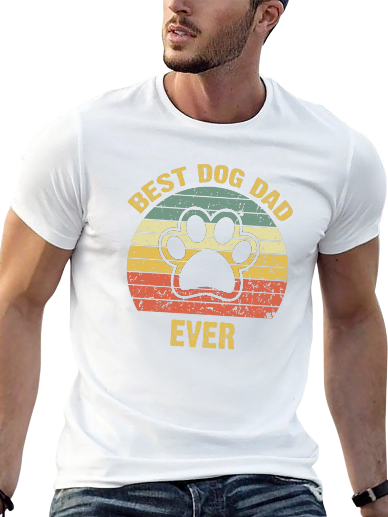 Best Dog Dad Ever Graphic T-Shirt