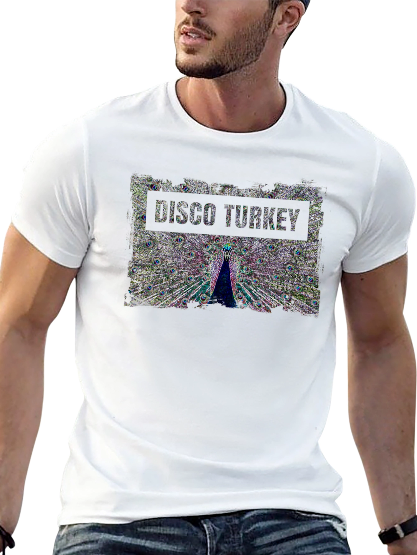 Disco Turkey Graphic Tee - Unique Design