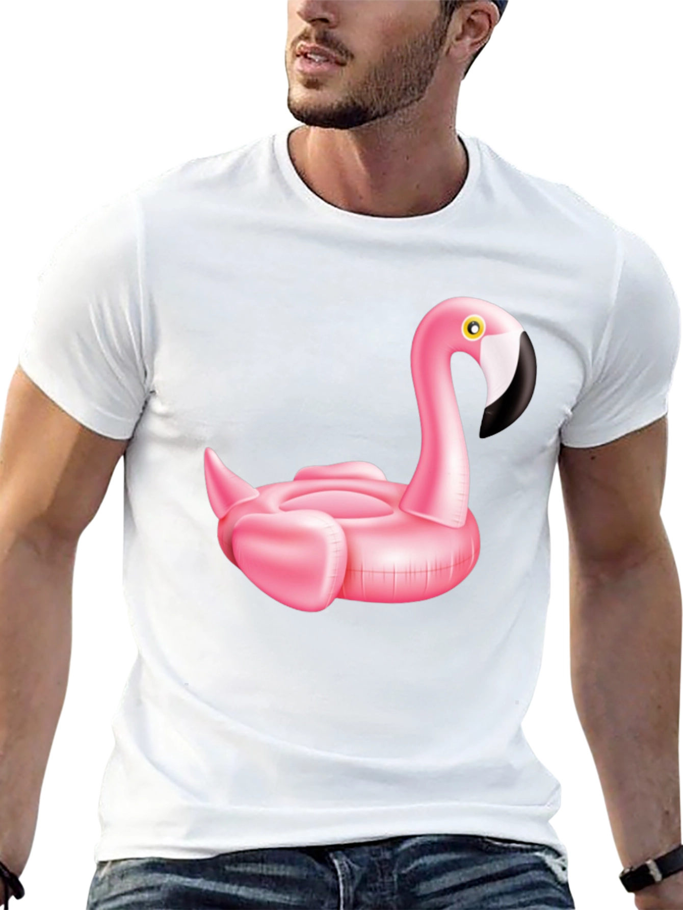 Pink Flamingo Inflatable Pool Float T-Shirt