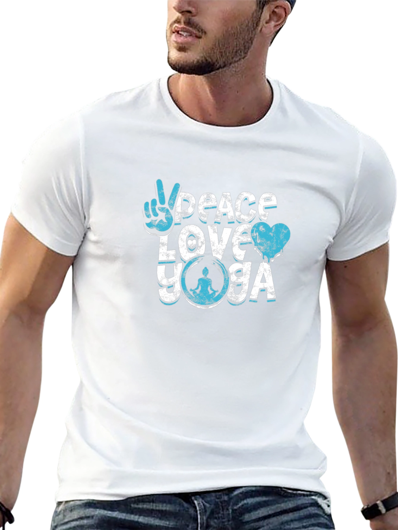 Peace Love Yoga Graphic T-Shirt