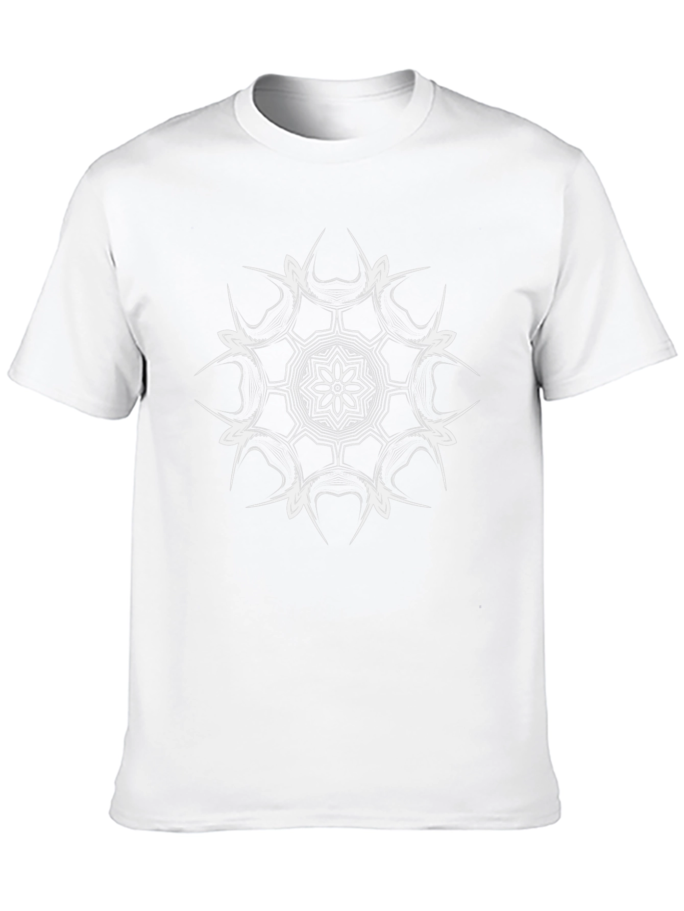 Abstract Mandala Graphic Black T-Shirt