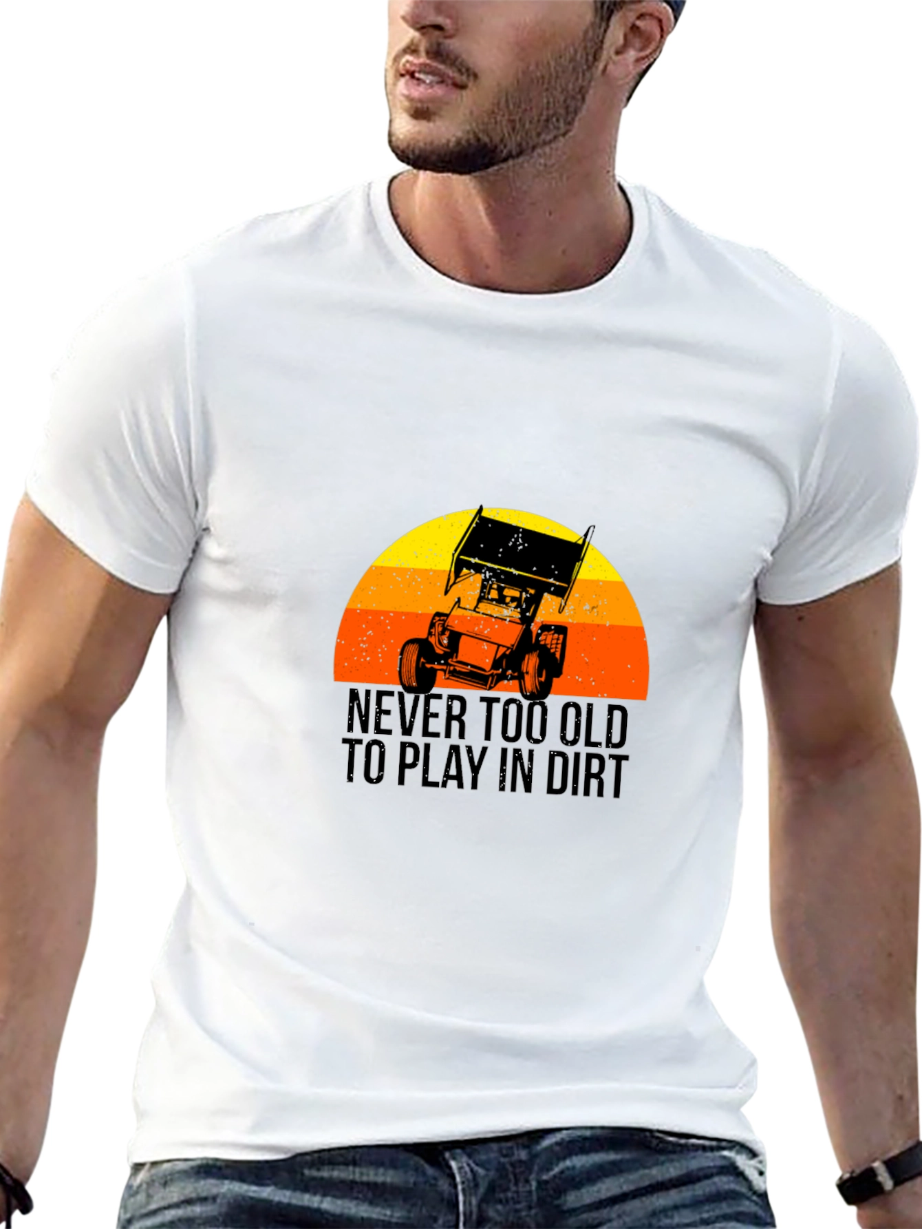 Never Too Old to Play in Dirt Black T-Shirt