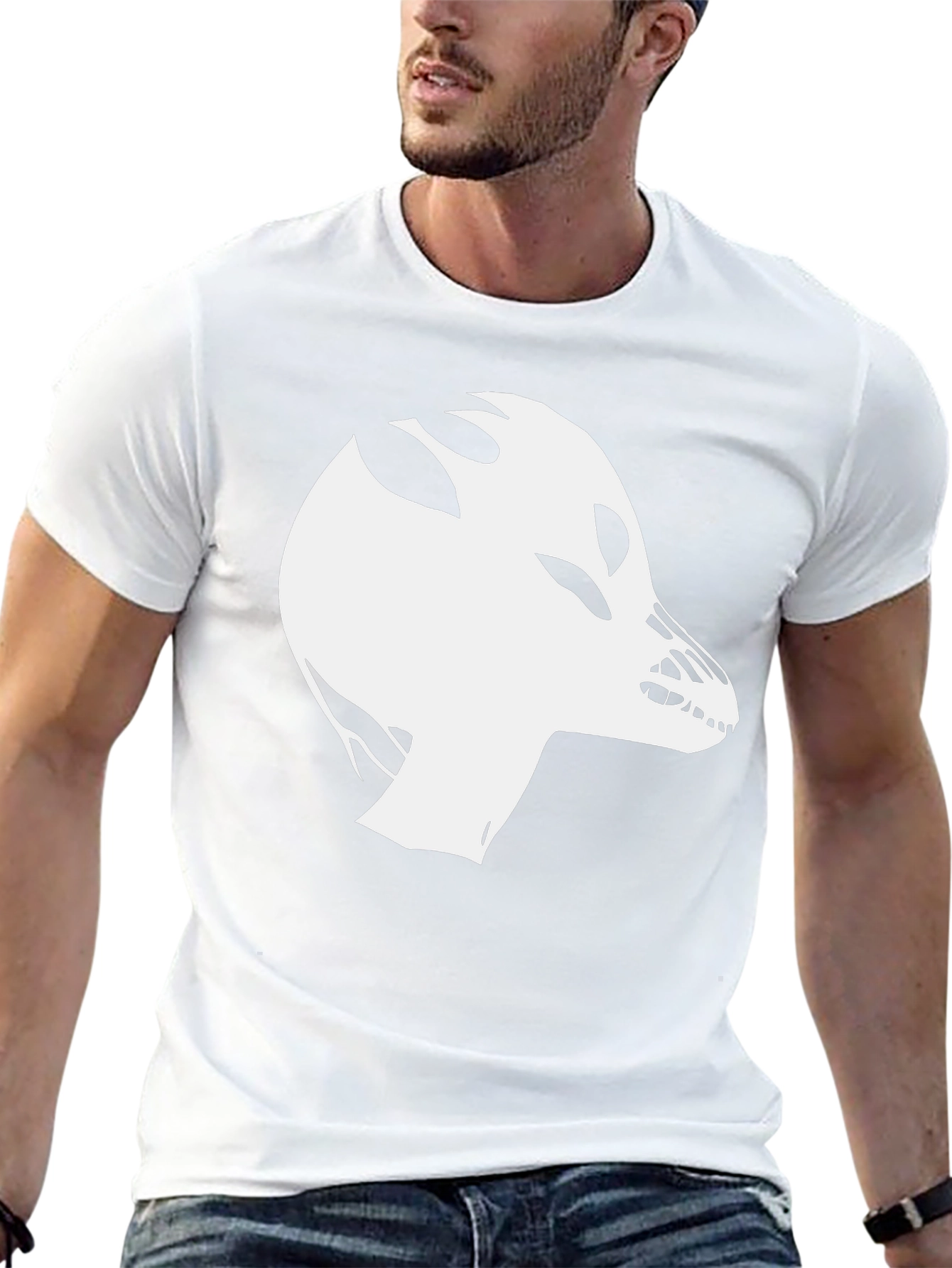 Abstract Creature Graphic Tee - Black