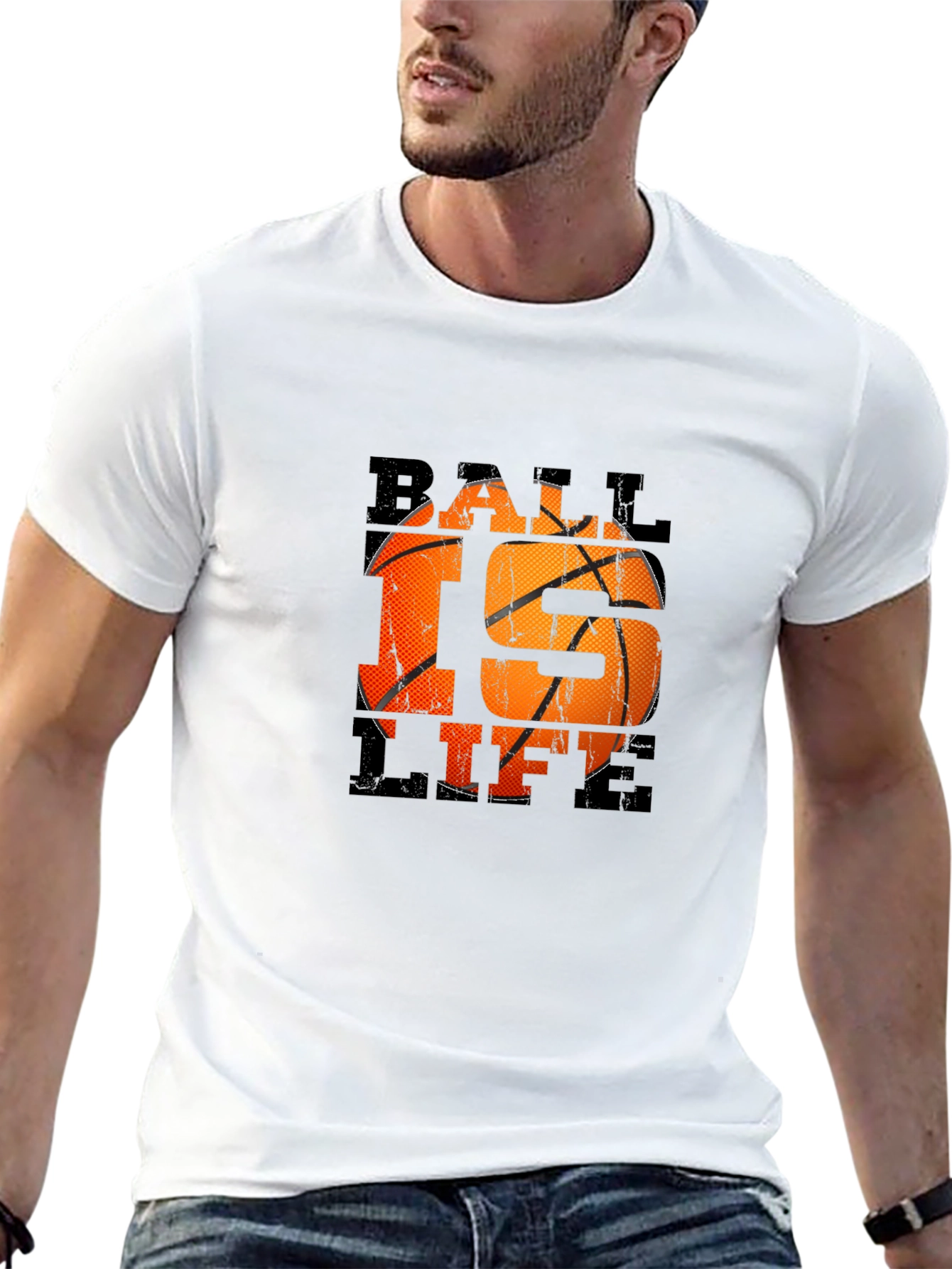 Ball is Life Black Graphic T-Shirt