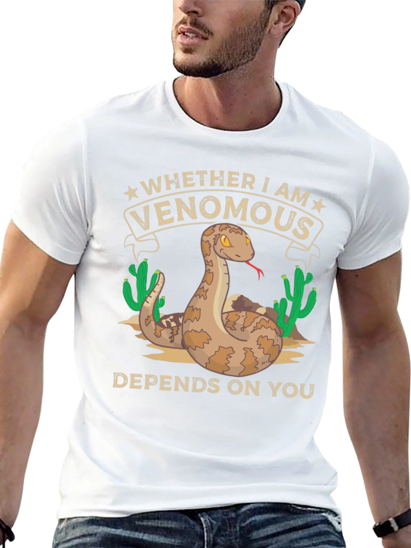 Venomous Snake Graphic T-Shirt