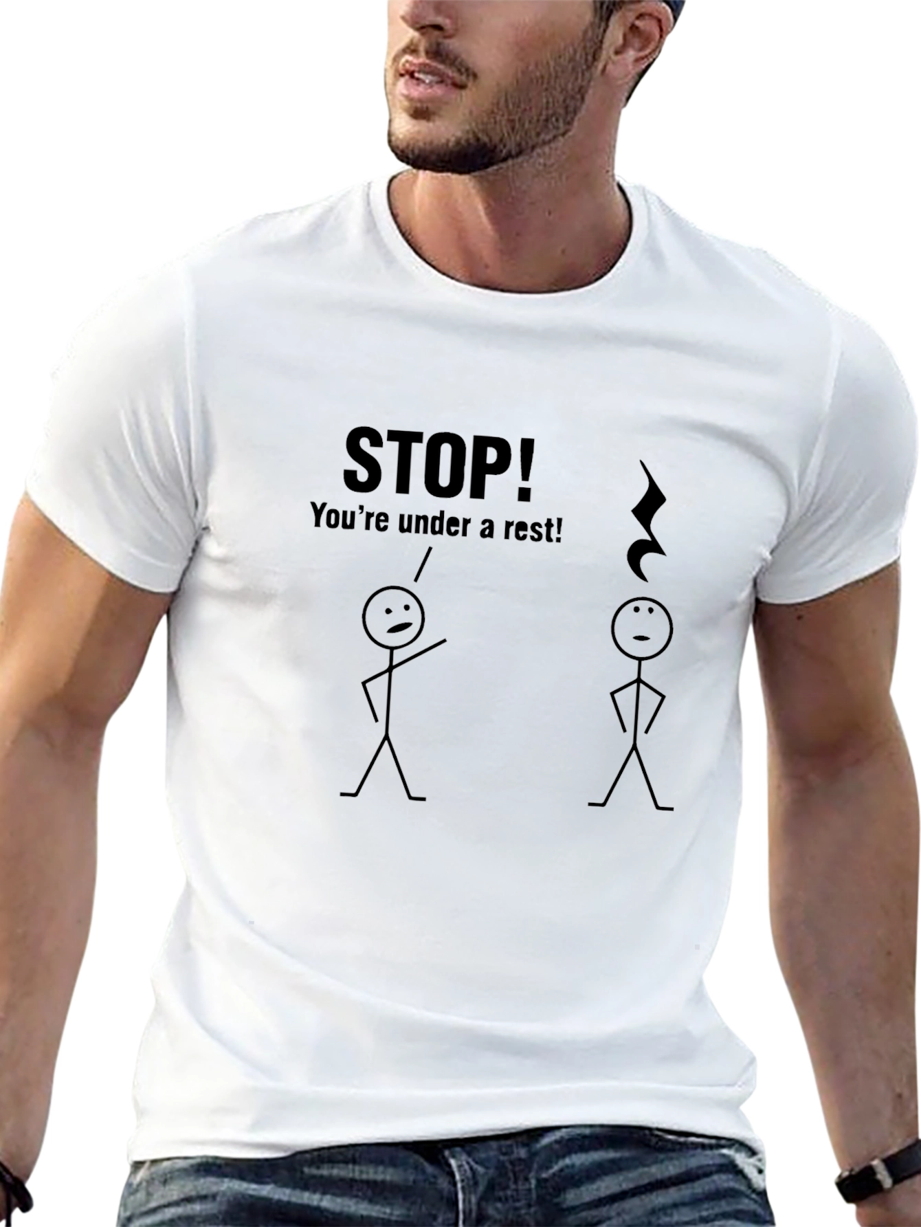 Punny Music T-Shirt: Youre Under a Rest!