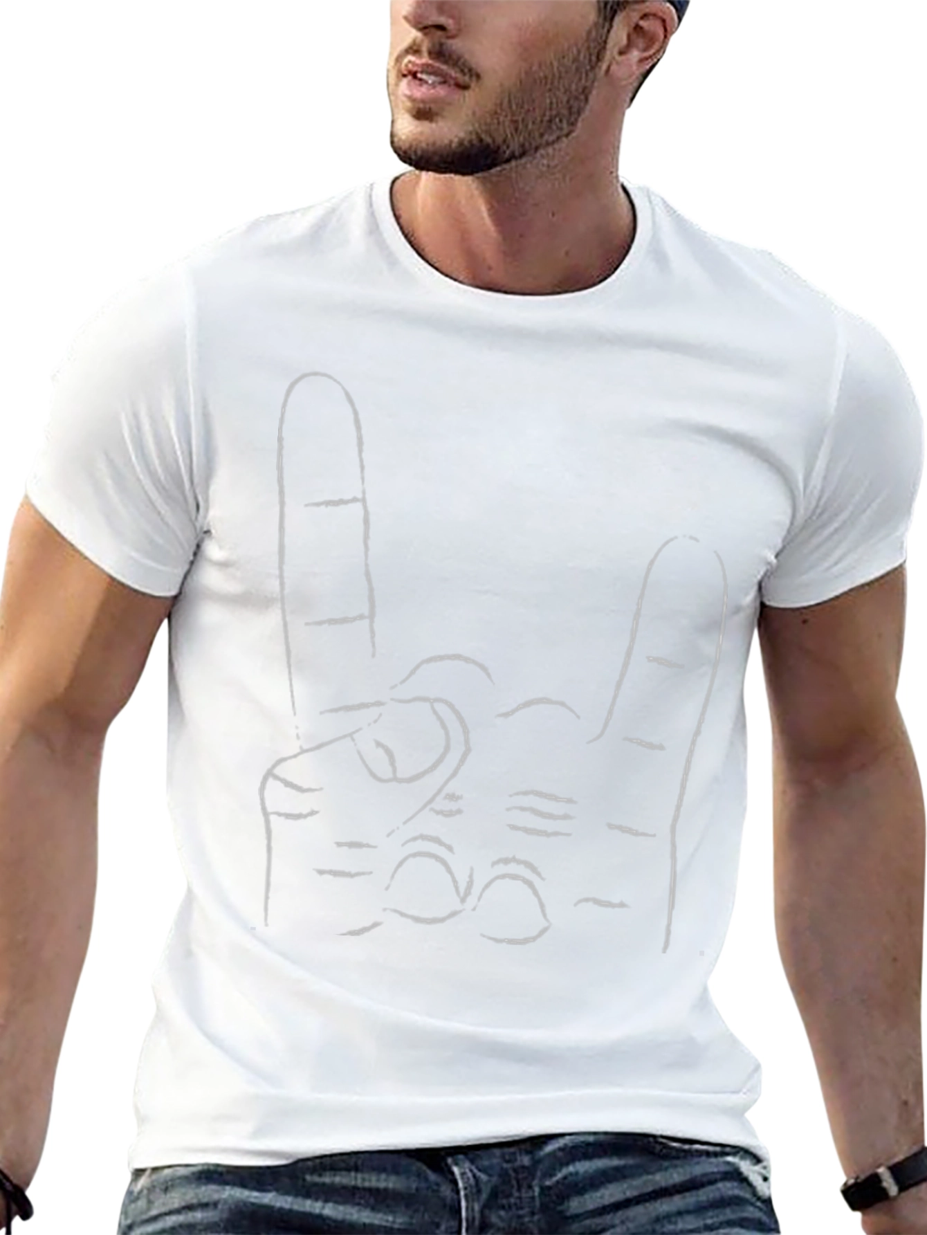 Rock On Hand Graphic Tee - Black T-Shirt