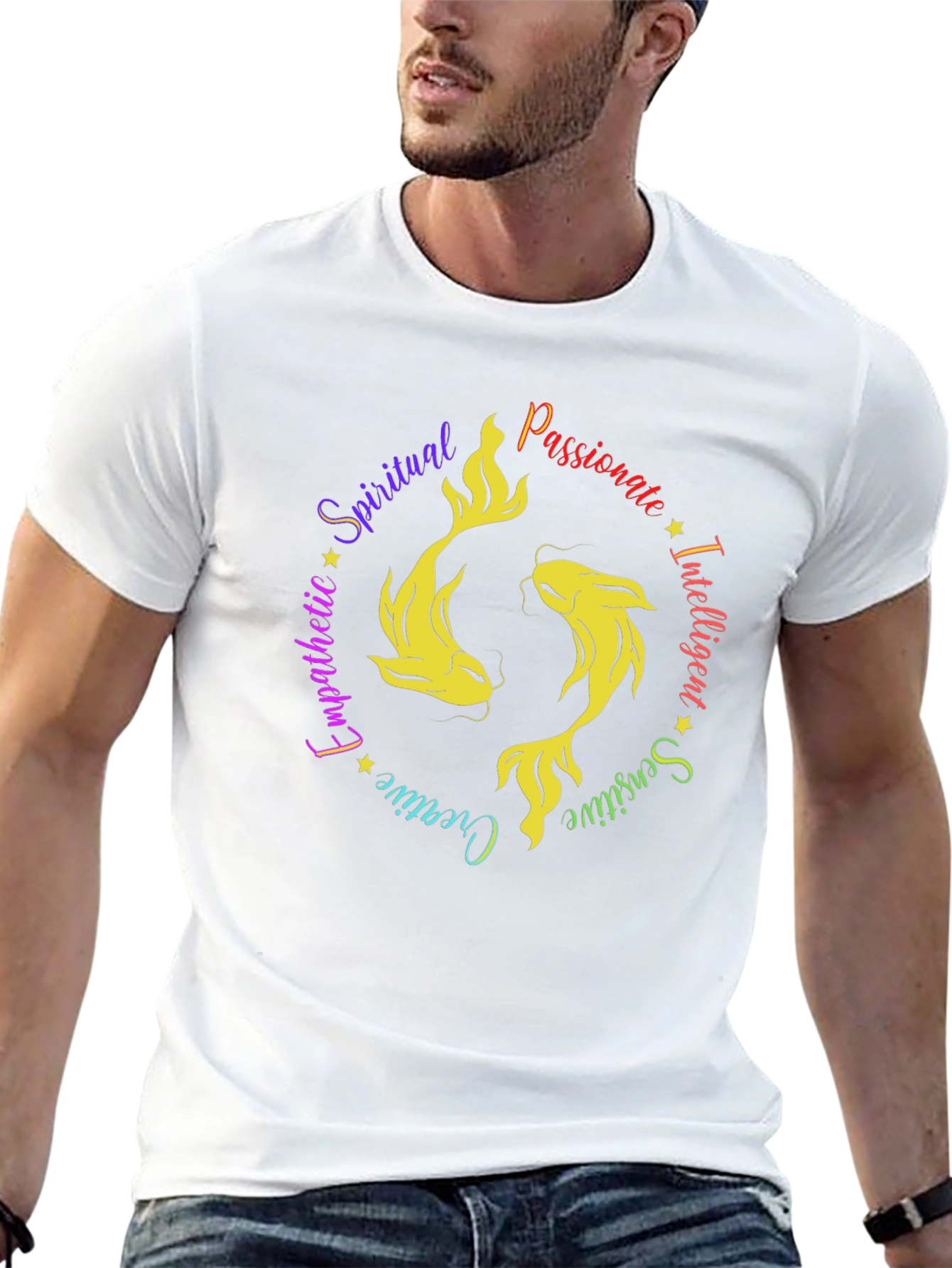 Pisces Zodiac Sign T-Shirt - Spiritual Passionate Intelligent