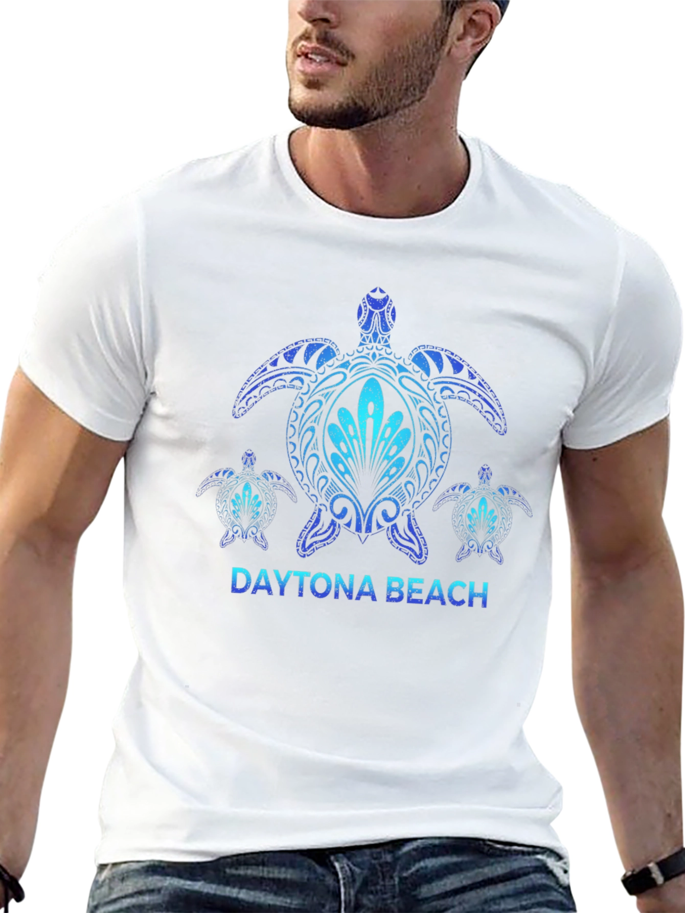 Daytona Beach Turtle Graphic Tee - Black