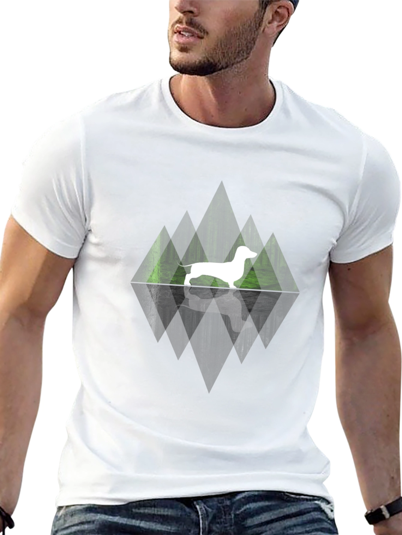 Dachshund Reflection Graphic Tee